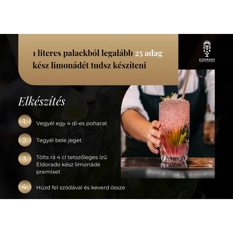 Eldorado Kész Limonádé alap Premix Mangó 1 l