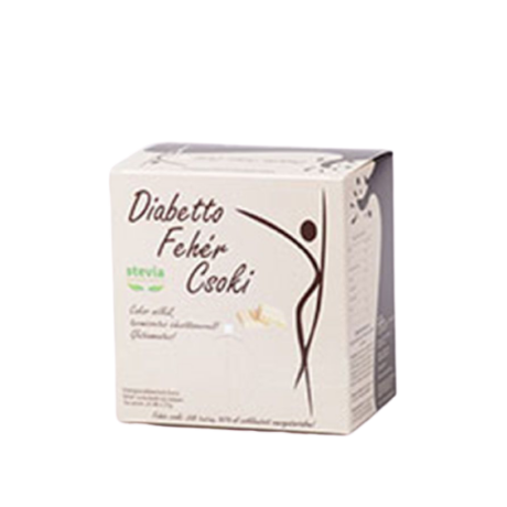Diabetto VEGYES doboz - Energiacsökkentett forró tejcsokoládé és fehércsokoládé ízű italpor 20 tasak/doboz