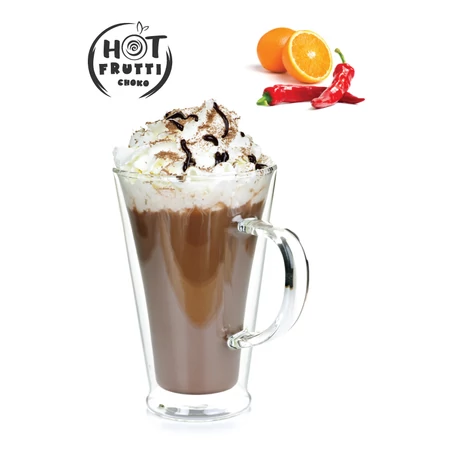 Hotfrutti Narancs Chili - Forró csokoládé ízű italpor chili darabokkal - 20 adag