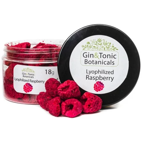 Gin Tonic Botanicals kis tégelyben Liofilizált Egész málna 16 gr