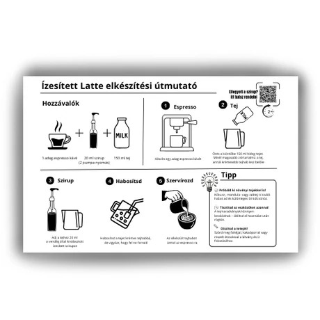 Ízesített latte elkészítési útmutató