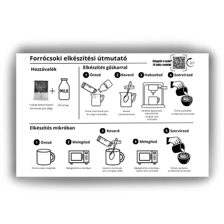 Antico Eremo forrócsokoládé elkészítési útmutató