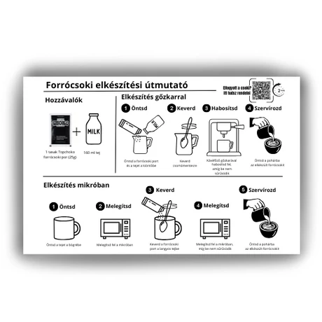 Topchoko forrócsokoládé elkészítési útmutató